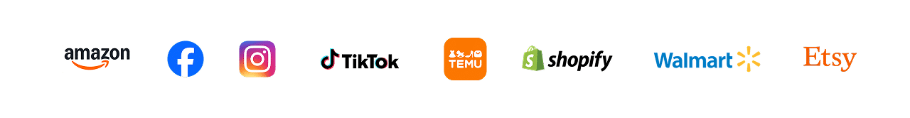 Logo of platforms where our customers sell