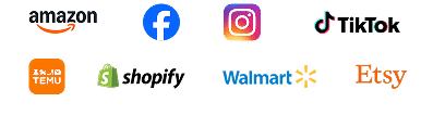 Logo of platforms where our customers sell